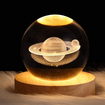 Lampara de noche Led 3D saturno